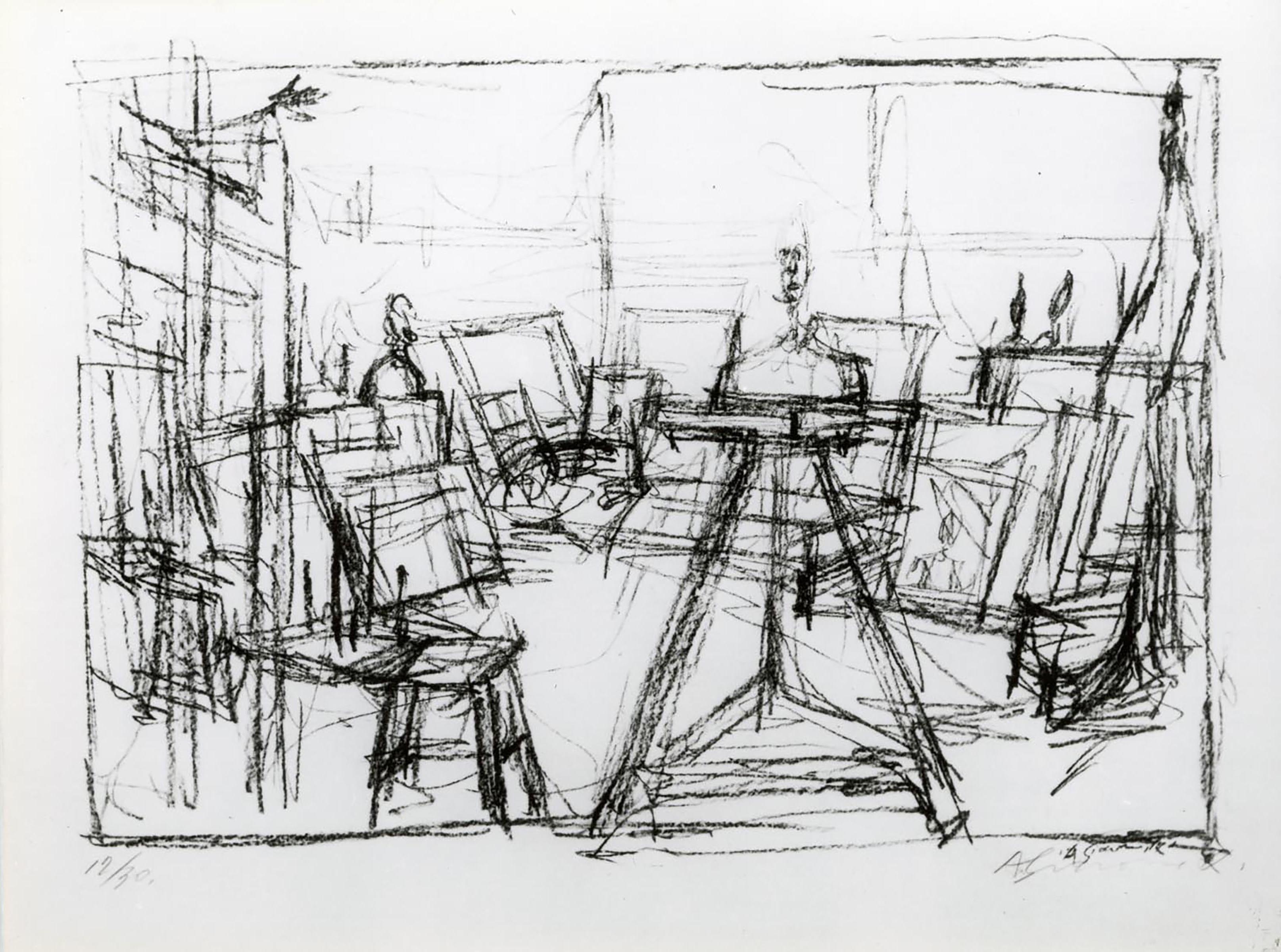 Alberto Giacometti, Buste dans lu0027atelier, 1955